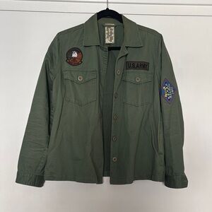 Green Military style Jacket